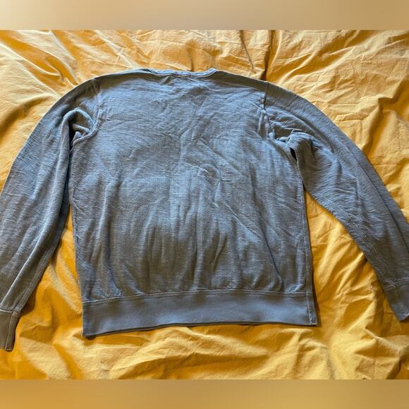 Buck Mason Minimalist Sea-foam Green Mens Crew Neck Long Sleeve Cozy Tee Small - Picture 8 of 8